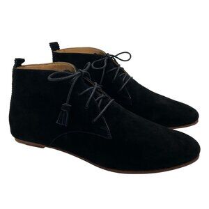 ULLA JOHNSON FLAT BLACK SUEDE BOOTIES SIZE 40 EU 9.5 US